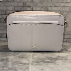 kate spade saffiano Leather Crossbody in Pale Gray